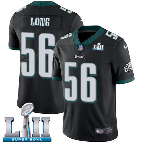 Men Philadelphia Eagles #56 Long Black Limited 2018 Super Bowl NFL Jerseys->->NFL Jersey